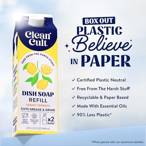 Cleancult carton pour spout and labeling detail