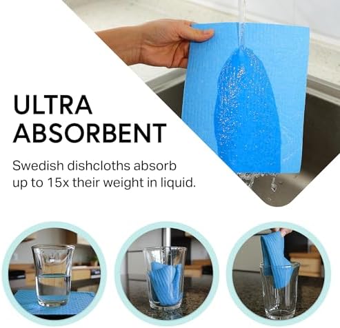 Swedish dishcloth texture and size on a kitchen counter