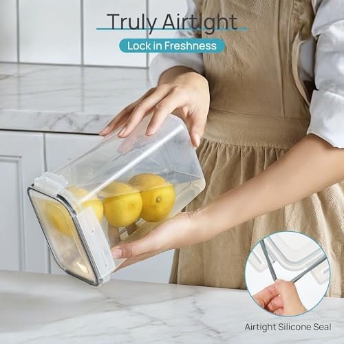Vtopmart pantry canister set detail — labels and mixed sizes in pack context